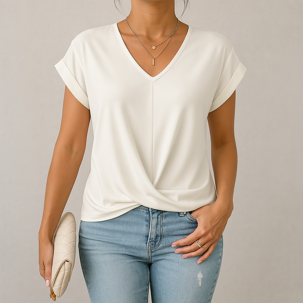 Sofia - Casual T-shirt med sweetheart-udskæring