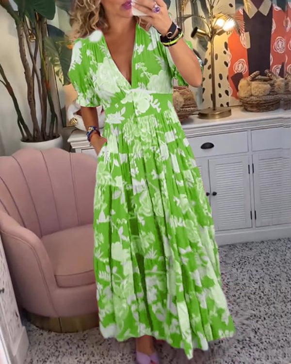 Floriana™ | Livlig Blomstret Kjole