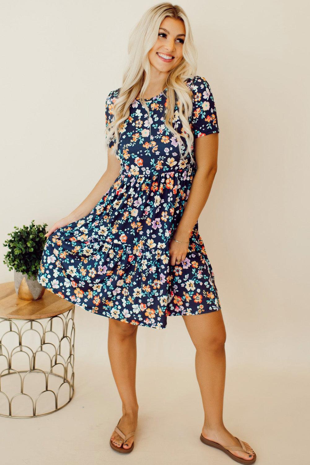 Liv™ | A-linje Kjole med Blomster
